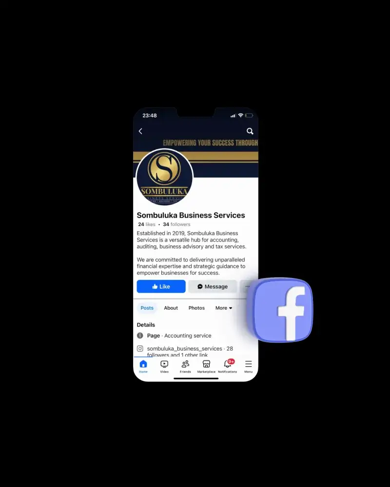 Sombuluka Business Services &mdash; social media work by Hustle Haven